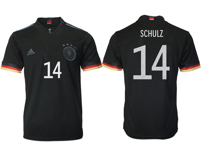 Men 2020-2021 European Cup Germany away aaa version black #14 Adidas Soccer Jersey->turkey->Soccer Country Jersey
